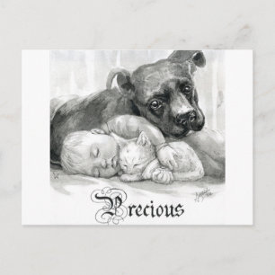 Inktober 2018 Day 9 - Precious Friends Postcard