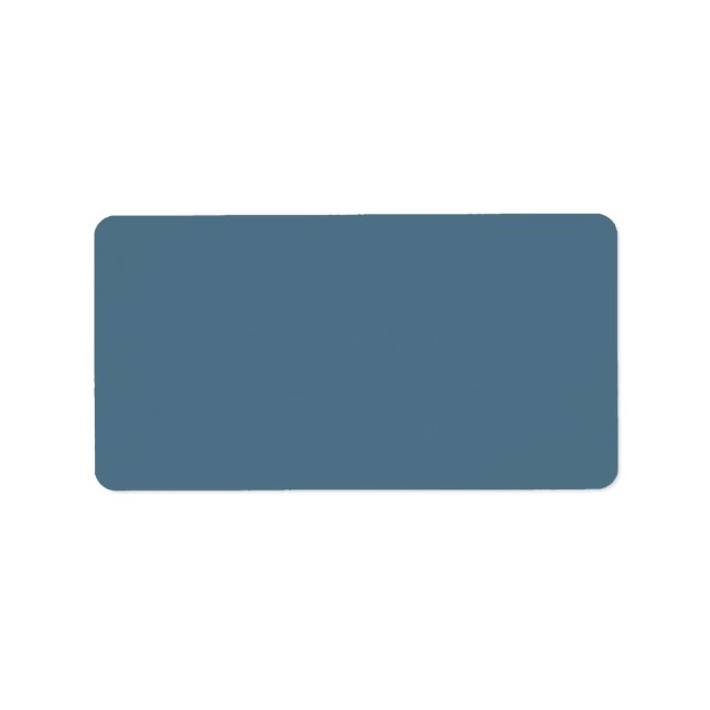 Inky Blue Solid Colour Label (Front)