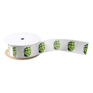 Inky Hop Illustration for Beer Lovers! Satin Ribbon