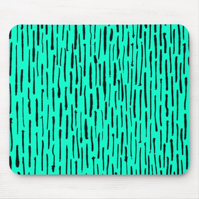 Inky Lines - Turquoise Mouse Mat (Front)