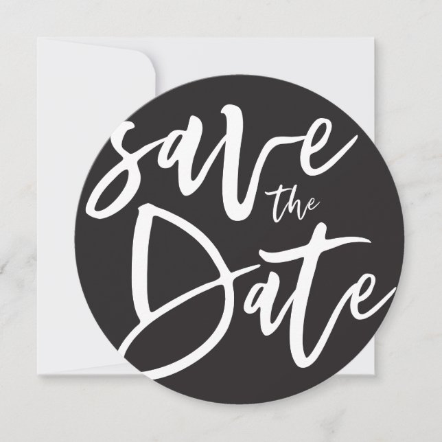 Inky script save the date (Front)