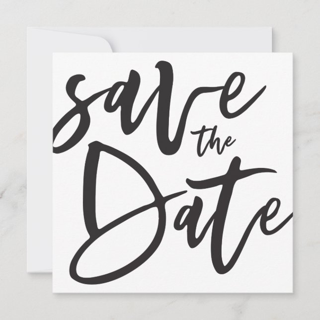 Inky script save the date (Front)