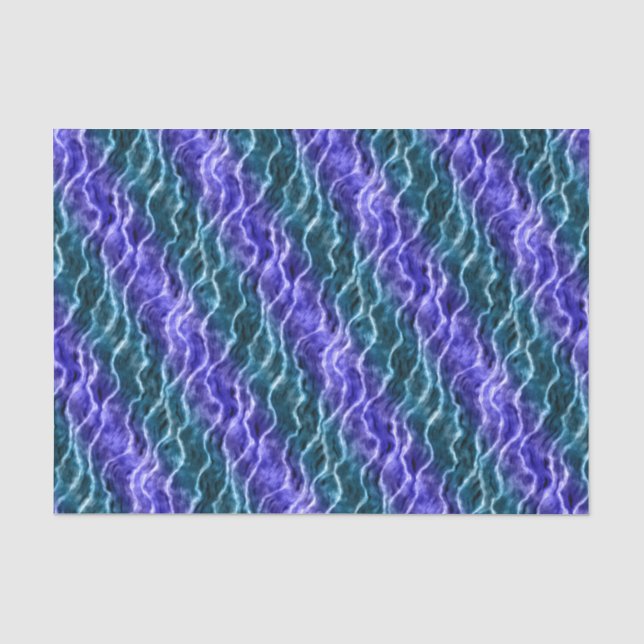 inky waves - gradient blues : tissue paper (Front)
