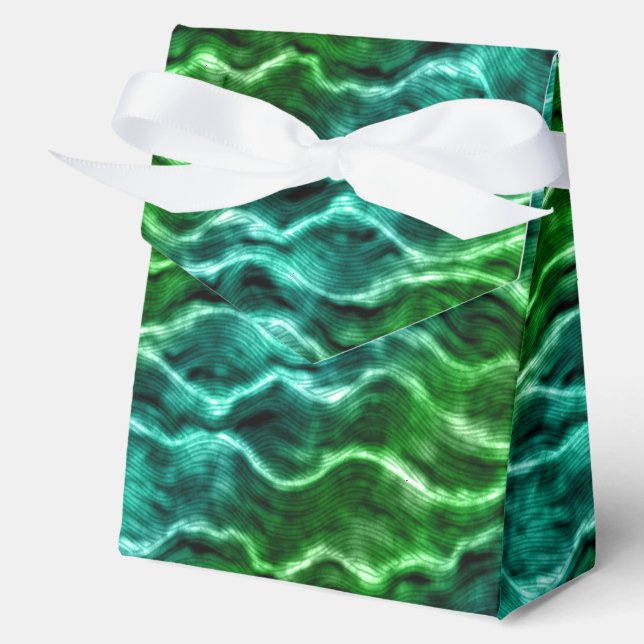 inky waves - gradient greens : favour box (Front)