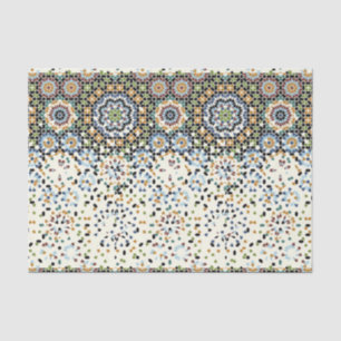 Inlaid tile mosaic tissue paper