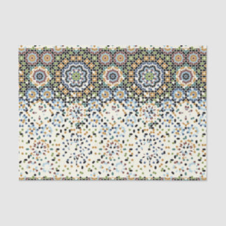 Inlaid tile mosaic tissue paper