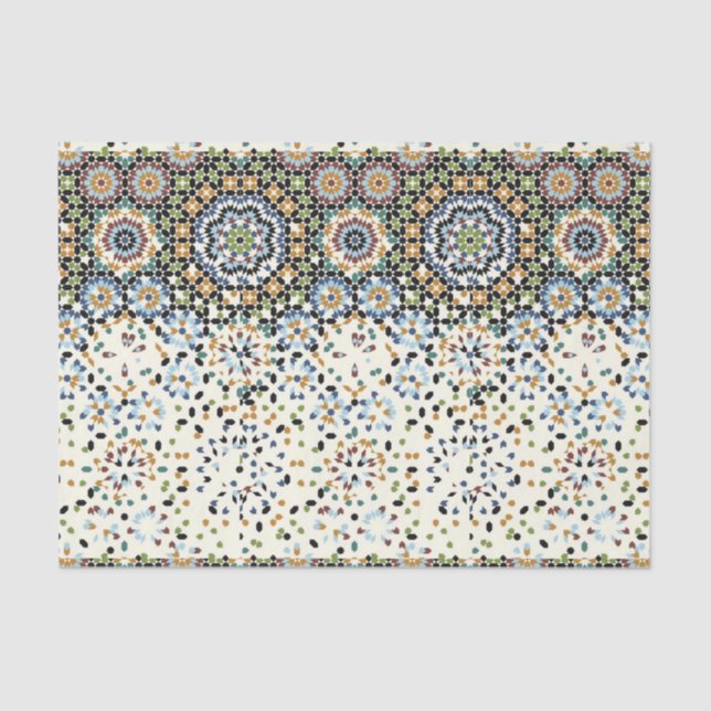 Inlaid tile mosaic tissue paper (Front)