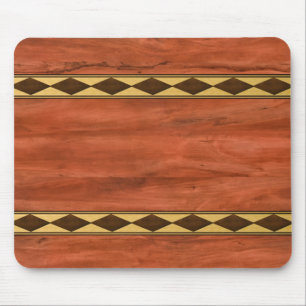 Inlaid Wood Design Mouse Mat