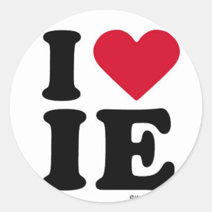 INLAND EMPIRE -I LOVE IE - I LOVE INLAND EMPIRE CLASSIC ROUND STICKER