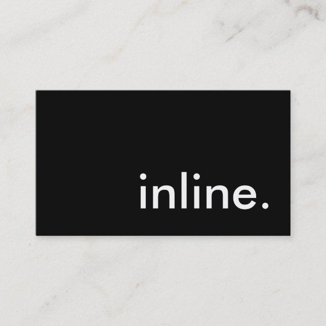 inline. business card (Front)