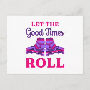 Inline Girl Skating Queen Skater Funny Gift Idea Postcard