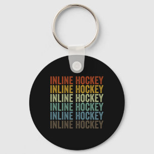 Inline Hockey Sports Retro  Key Ring