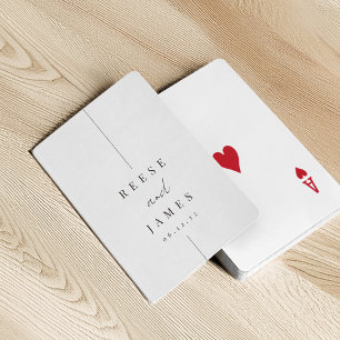 Inline   Modern Minimal Personalised Wedding Playing Cards