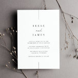 Inline | Modern Minimal Wedding Invitation<br><div class="desc">A beautiful minimalist typography based wedding invitation featuring your names in classic lettering,  joined with modern handwritten script accent lettering. Personalise with your wedding details beneath. Our Ash colorway makes a classic statement with soft black lettering on a crisp white background.</div>