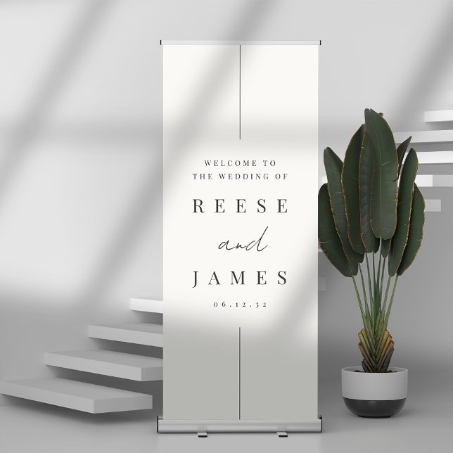 Inline | Modern Minimal Wedding Welcome Retractable Banner (Creator Uploaded)