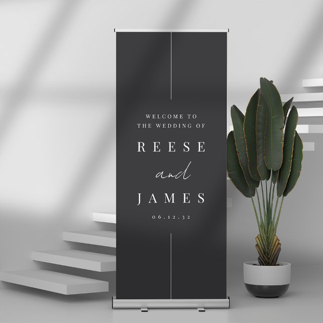 Inline | Modern Minimal Wedding Welcome Retractable Banner (Creator Uploaded)