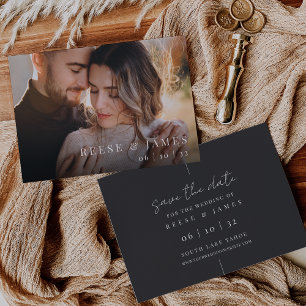 Inline   Modern Minimalist Photo Wedding Save The Date
