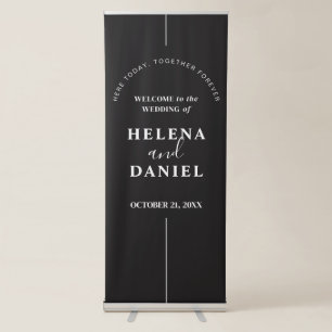 Inline Personalised Modern Wedding Welcome Retractable Banner