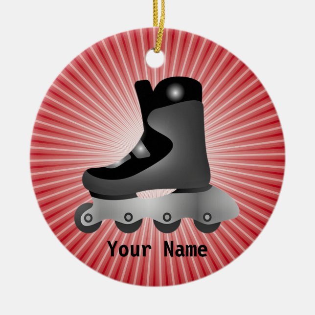 Inline Skate Design Ornament (Front)