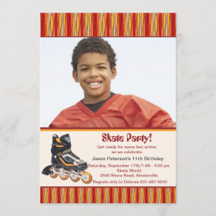 Inline Skate Photo Invitation