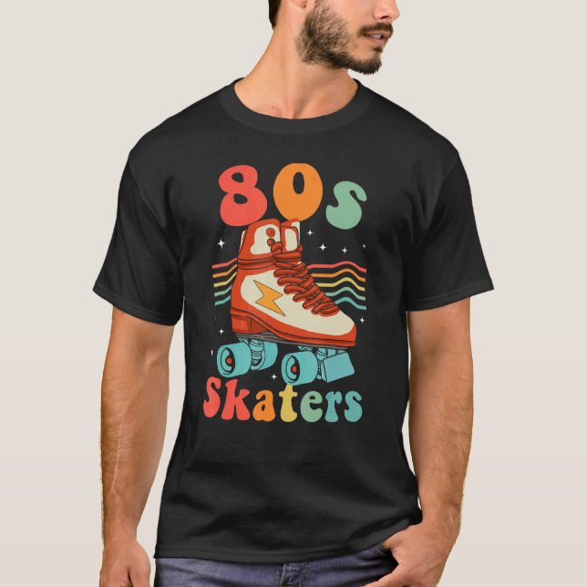 Inline Skate Skates 80s Rollerskating Roller Eight T-Shirt (Front)
