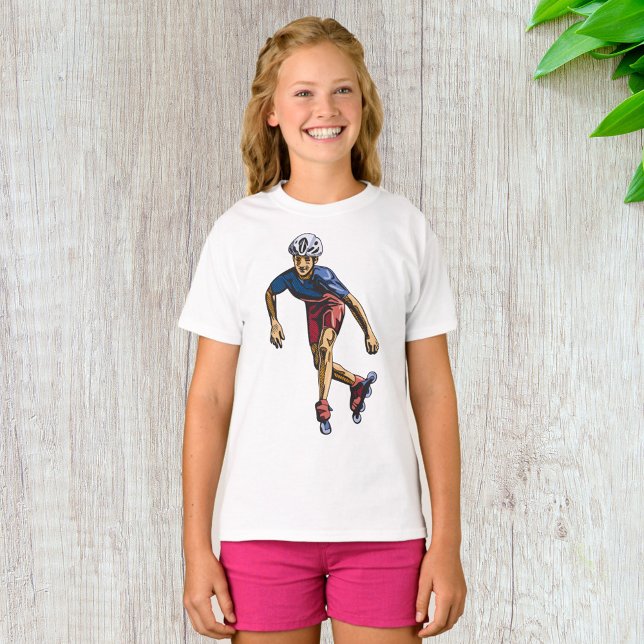 Inline Skater Cool Retro Rollerblading T-Shirt (Creator Uploaded)
