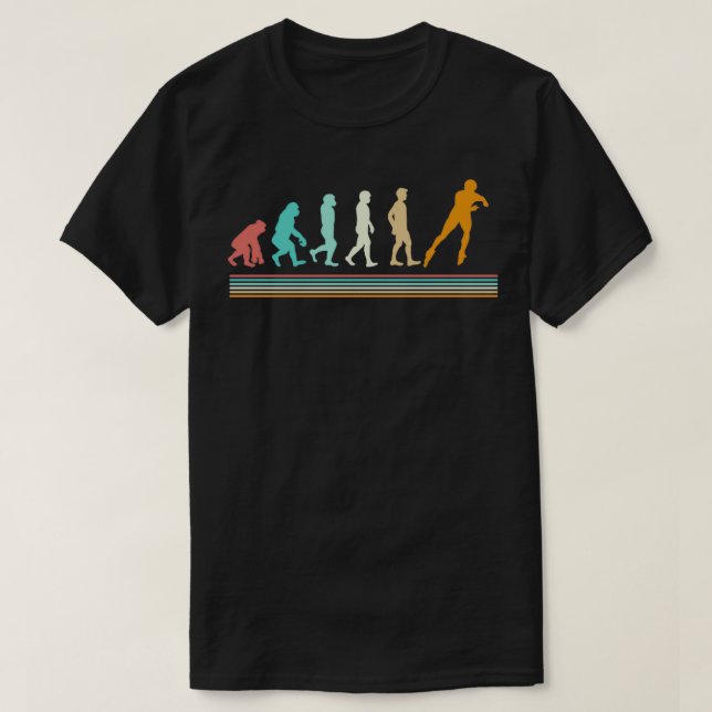 Inline Skating Evolution Roller Skater T-Shirt (Design Front)