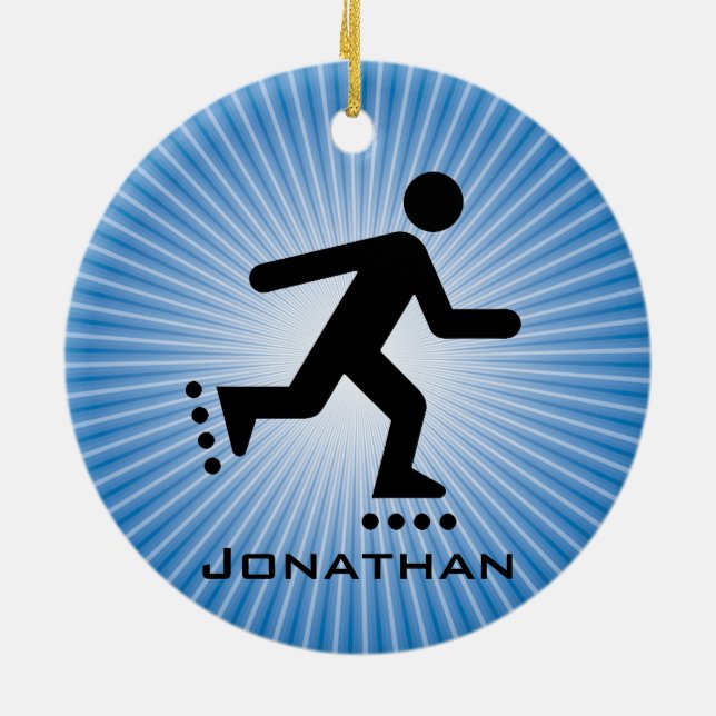 Inline Skating Ornament (Back)