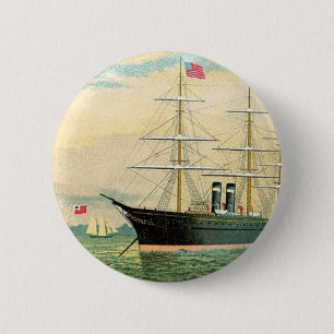 Inman Steamship Company 6 Cm Round Badge