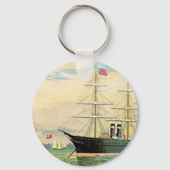 Inman Steamship Company Key Ring (Front)