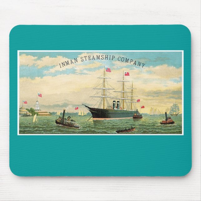 Inman Steamship Company Mouse Mat (Front)