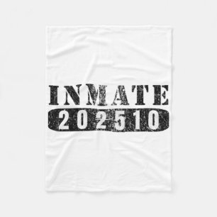 Inmate 202510 Funny Lazy Halloween Prisoner Costum Fleece Blanket