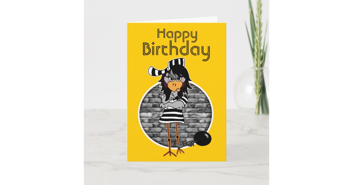 Inmate Birthday Card Zazzle