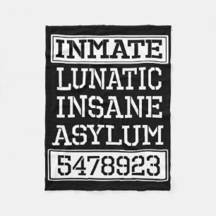 Inmate Lunatic Insane Asylum Halloween Party Fleece Blanket