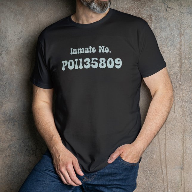 Inmate No PO 1135809 Retro Typography T-Shirt (Creator Uploaded)
