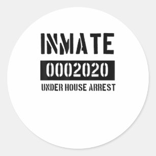 Inmate Prisoner Halloween 2020 Jail Cos Classic Round Sticker