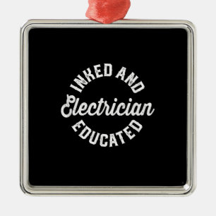 Inmed And Electrician Educated Gift Metal Tree Decoration