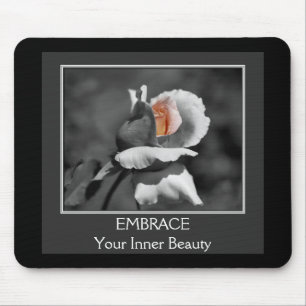 Inner Beauty Rosebud Motivational Mousepad
