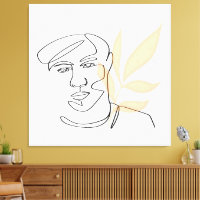 Inner Bloom – Botanical Line Art Portrait