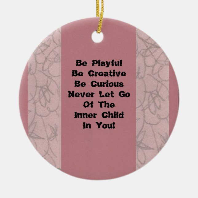 Inner Child  Ceramic Tree Decoration (Front)