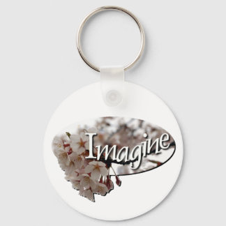 Inner Child Crochet cherry blossom logo Key Ring
