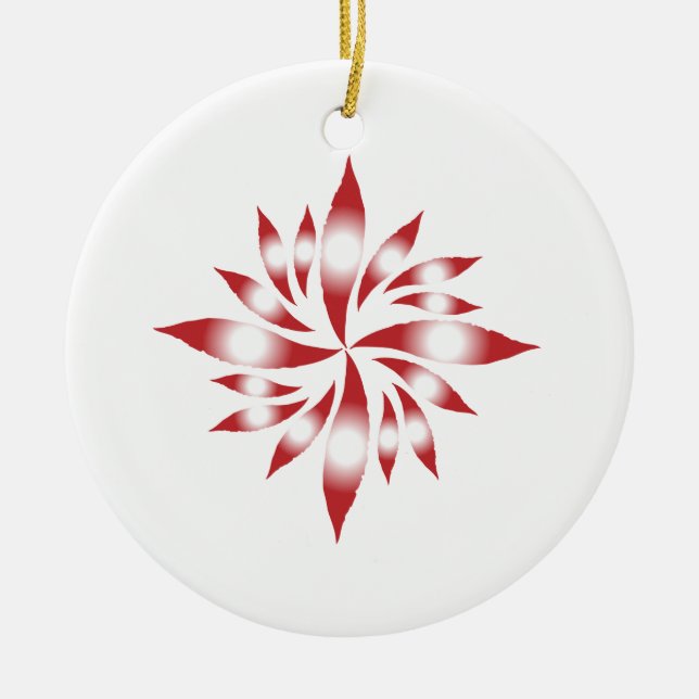 Inner Christmas Star #10 Ceramic Tree Decoration (Front)