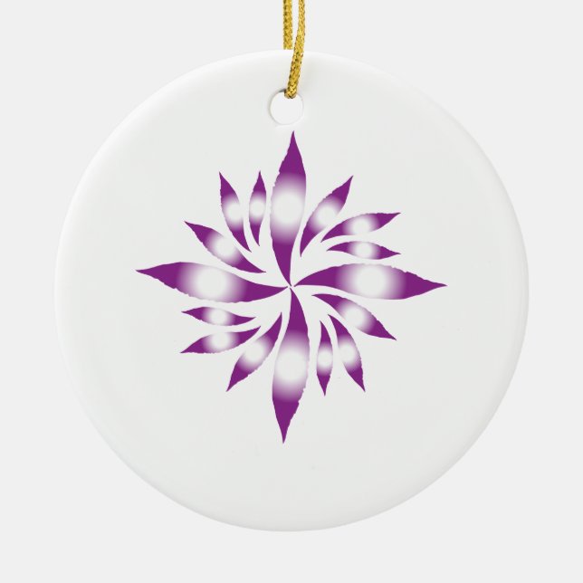 Inner Christmas Star #12 Ceramic Tree Decoration (Front)
