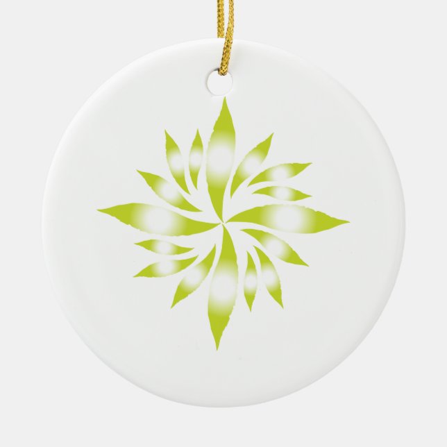 Inner Christmas Star #6 Ceramic Tree Decoration (Front)