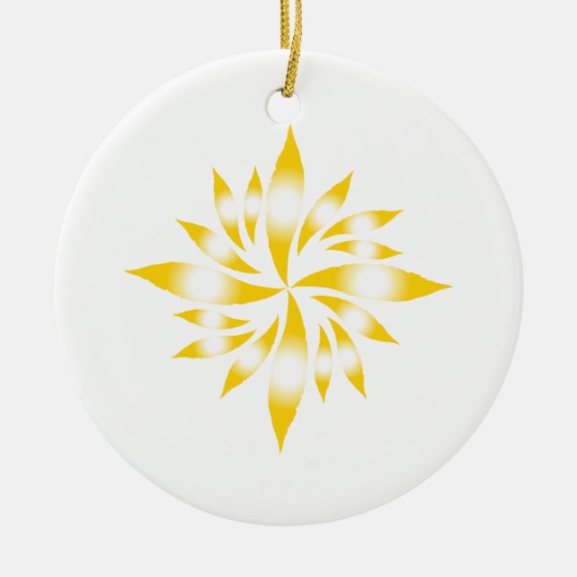 Inner Christmas Star #7 Ceramic Tree Decoration (Front)