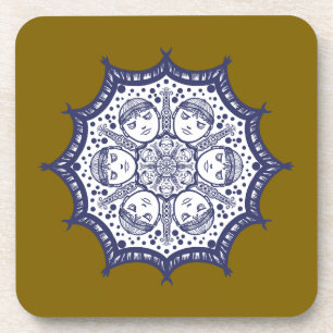 Inner circle of a design Ceramic Tile Coaster