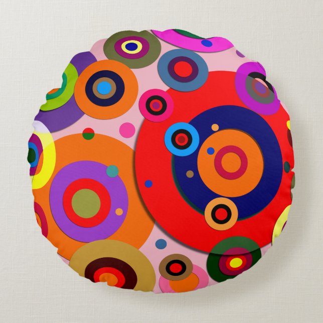Inner Circles #18 Round Cushion (Front)