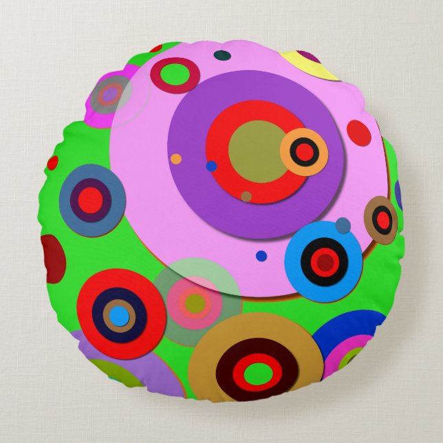 Inner Circles #1 Round Cushion (Front)
