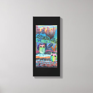 inner city owls canvas print