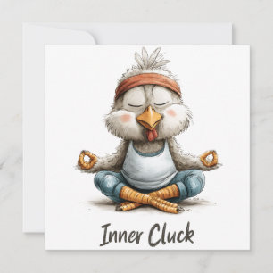 Inner Cluck Chicken Meditation Funny Yoga Animal